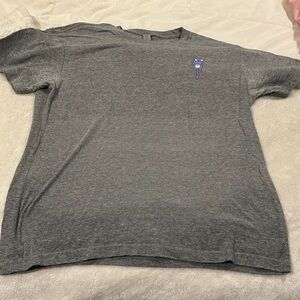 Next Level Apparel Gray T-Shirt with Purple Accent